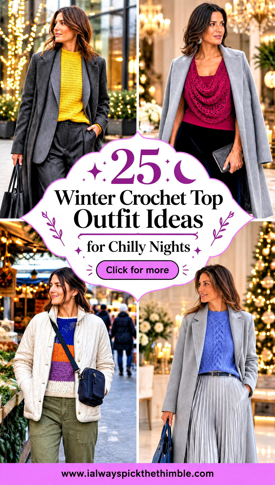 25 Winter Crochet Top Outfit Ideas for Chilly Nights - 25 Winter Crochet Top Outfit Ideas for Chilly Nights