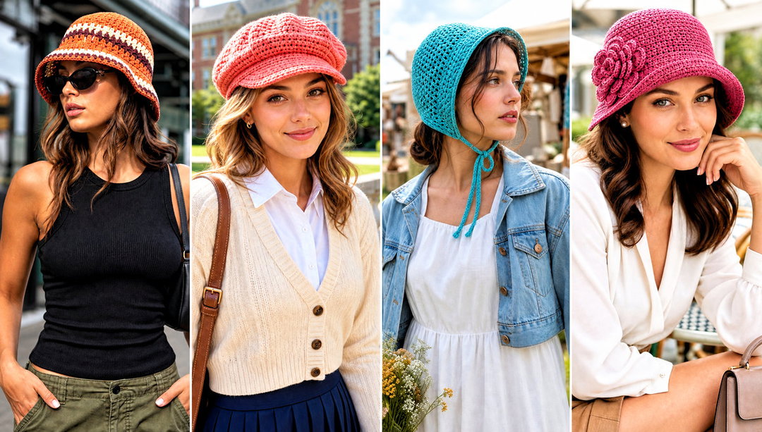 25 Womens Crochet Hat Outfit Ideas for Casual Days