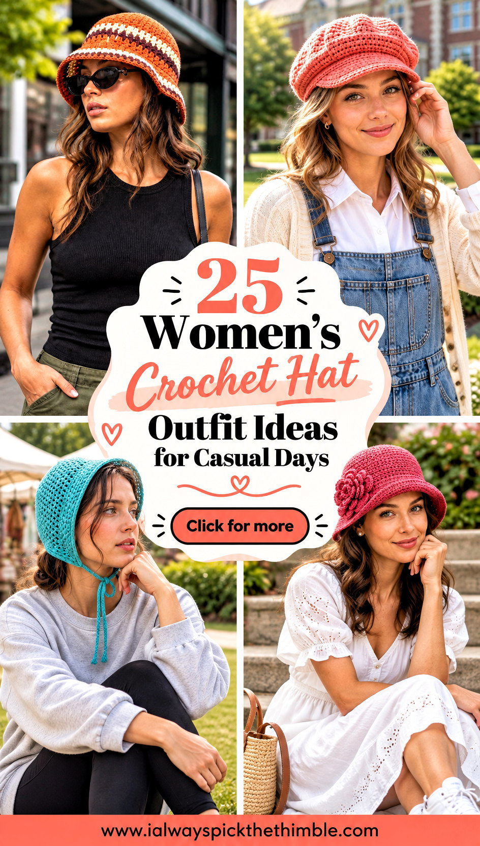 25 Womens Crochet Hat Outfit Ideas for Casual Days - 25 Women’s Crochet Hat Outfit Ideas for Casual Days