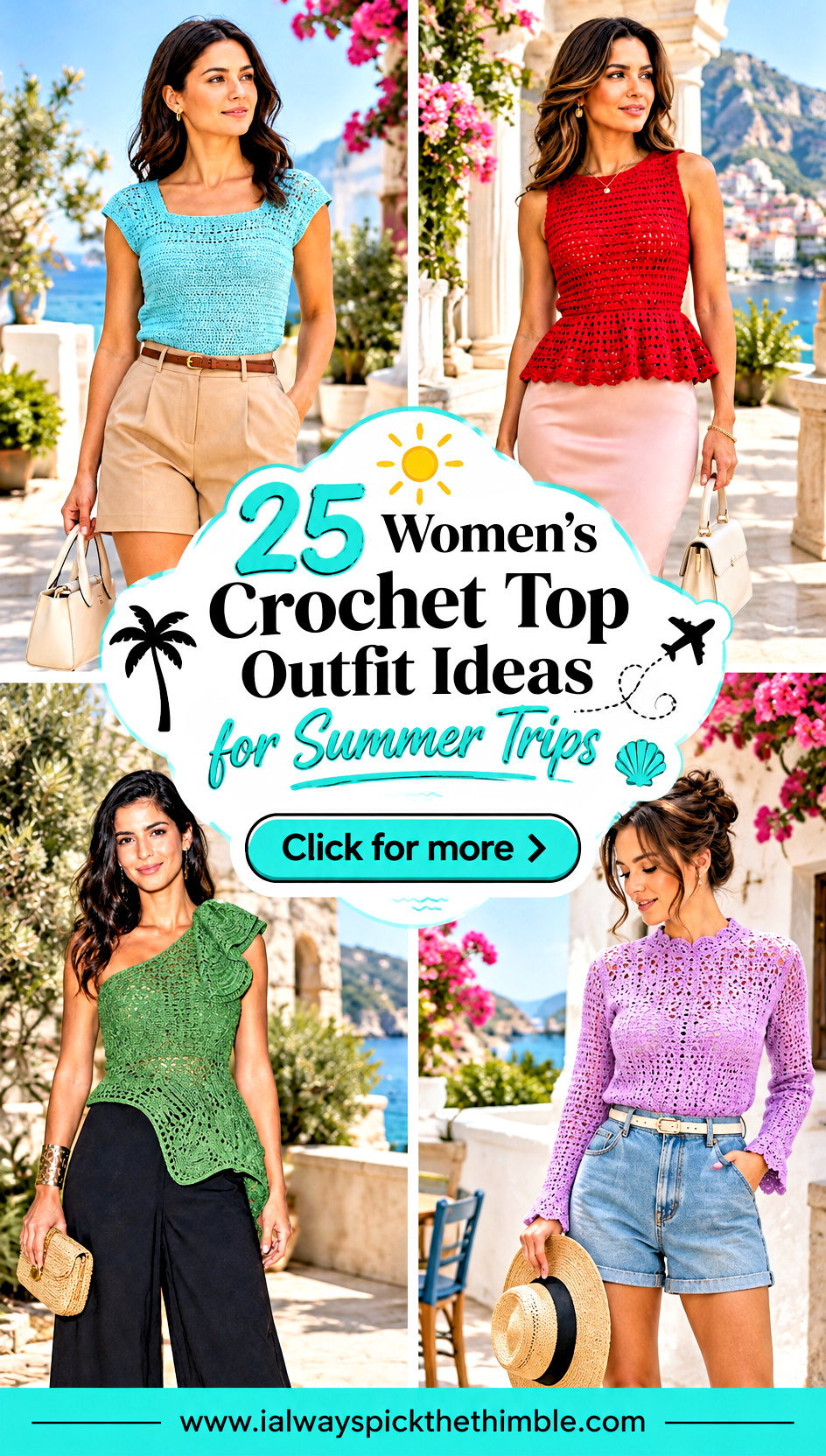 25 Womens Crochet Top Outfit Ideas for Summer Trips - 25 Women’s Crochet Top Outfit Ideas for Summer Trips