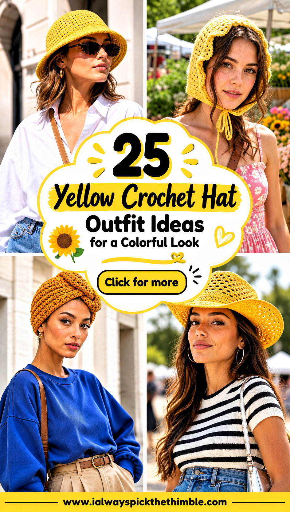 25 Yellow Crochet Hat Outfit Ideas for a Colorful Look - 25 Yellow Crochet Hat Outfit Ideas for a Colorful Look