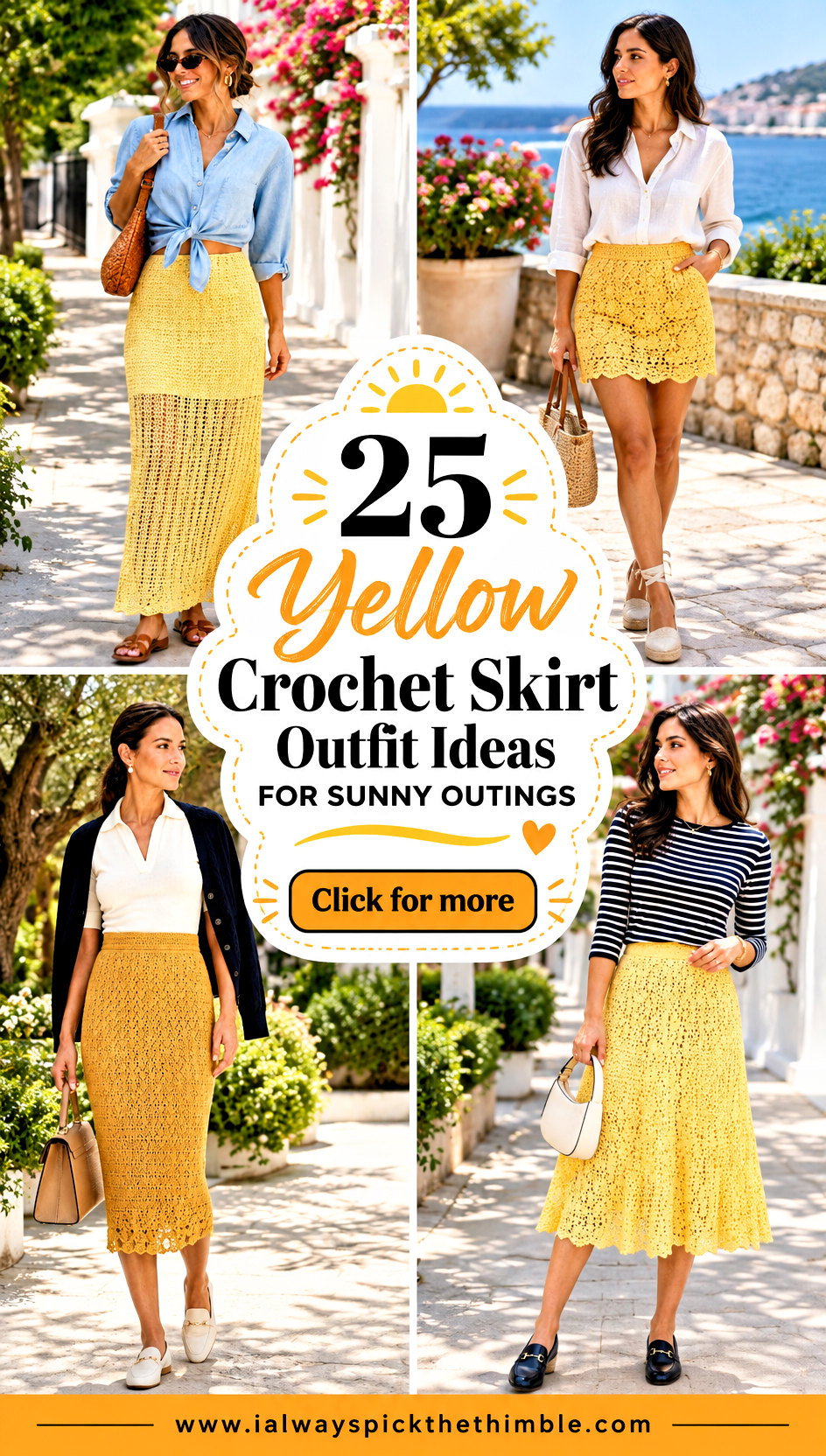 25 Yellow Crochet Skirt Outfit Ideas for Sunny Outings - 25 Yellow Crochet Skirt Outfit Ideas for Sunny Outings