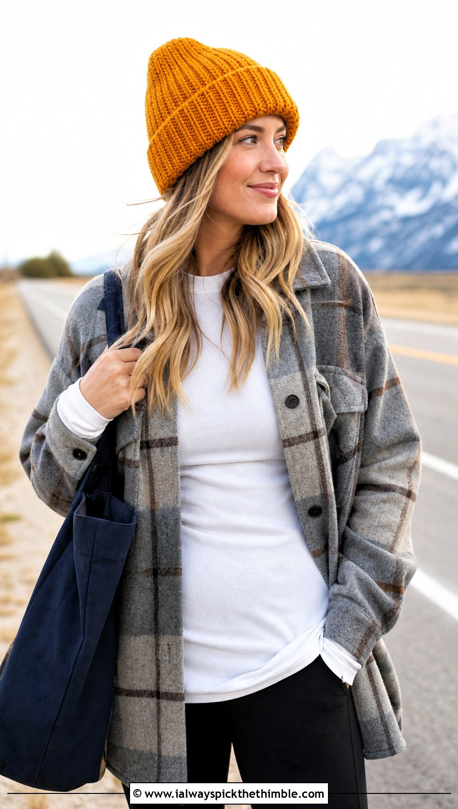 3 Weight Yarn Fold Over Brim Crochet Beanie With Shacket And Leggings - 20 3 Weight Yarn Crochet Beanie outfit ideas