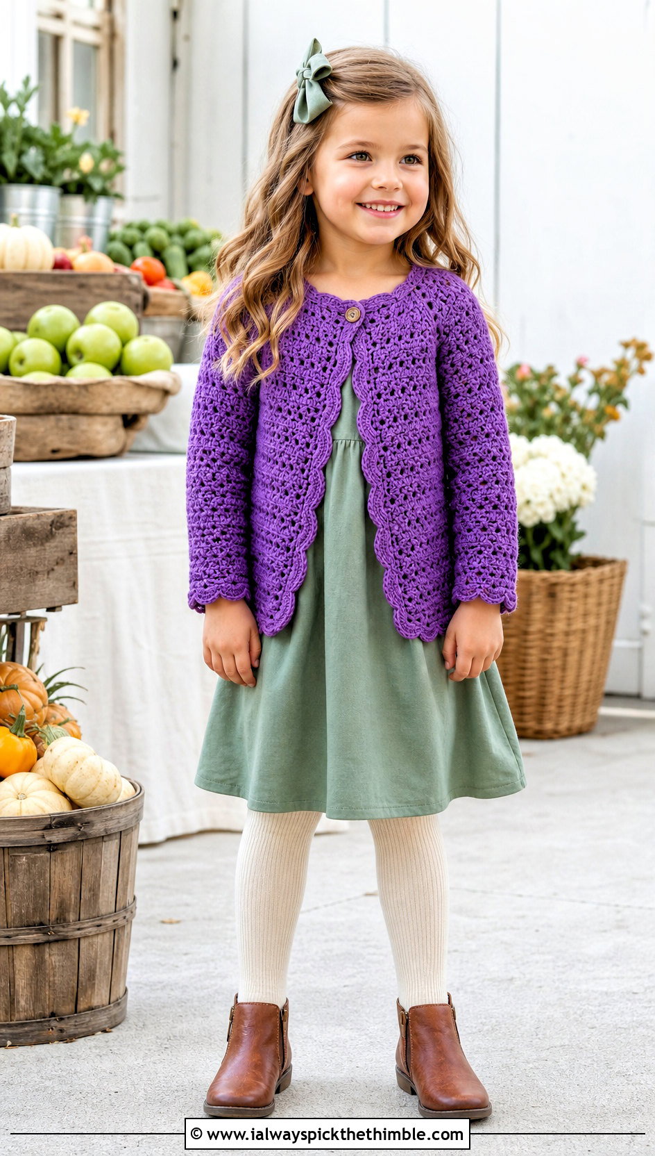 5T Crochet Cardigan Sweater With Cotton Dress - 15 5T Crochet Sweater outfit ideas