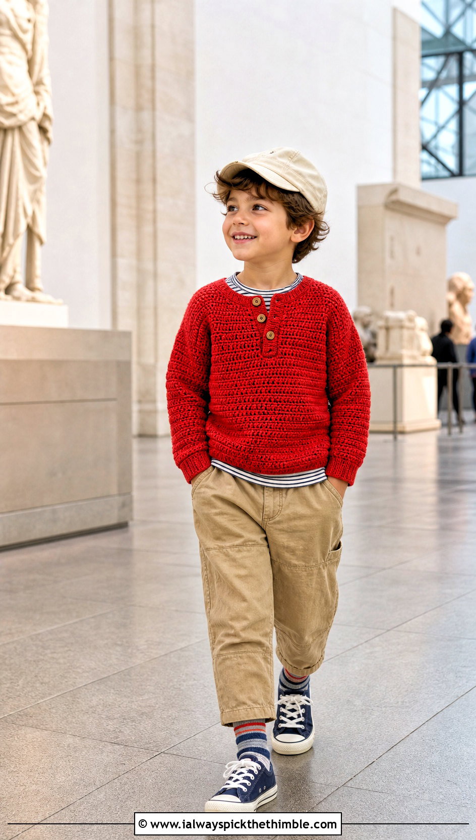 5T Henley Crochet Sweater With Carpenter Pants - 15 5T Crochet Sweater outfit ideas