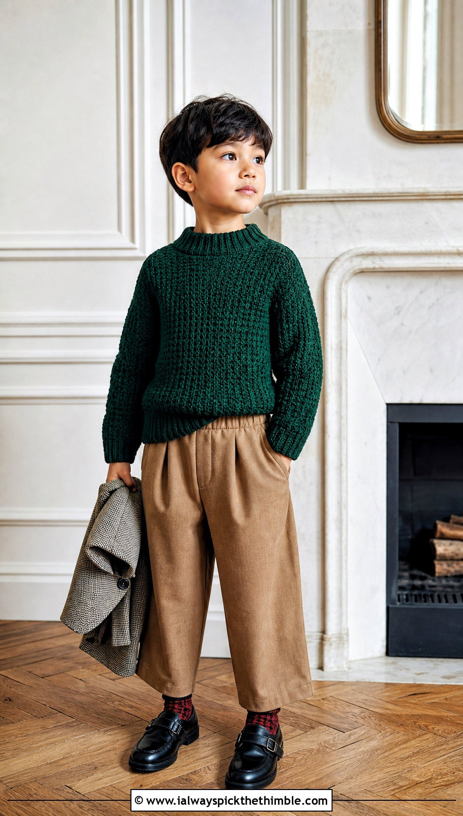 5T Mock Neck Crochet Sweater With Wide Leg Trousers - 15 5T Crochet Sweater outfit ideas