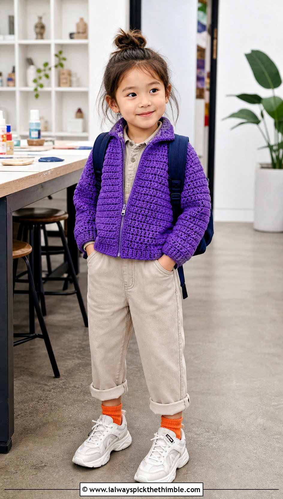 5T Zip Front Crochet Sweater With Utility Jumpsuit - 15 5T Crochet Sweater outfit ideas