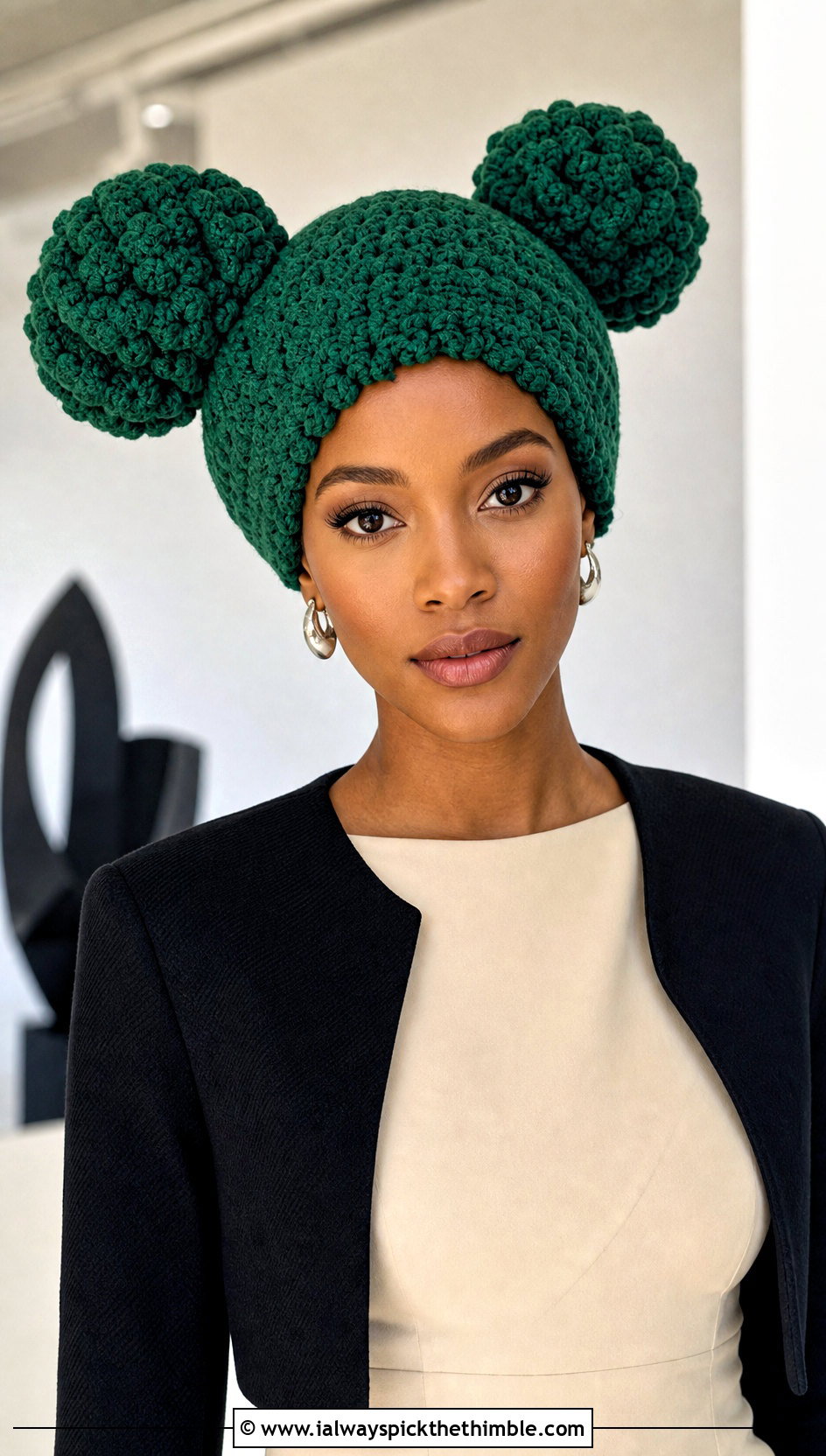 Afro Puff Cabbage Patch Crochet Hat With Column Dress - 20 Cabbage Patch Crochet Hat outfit ideas