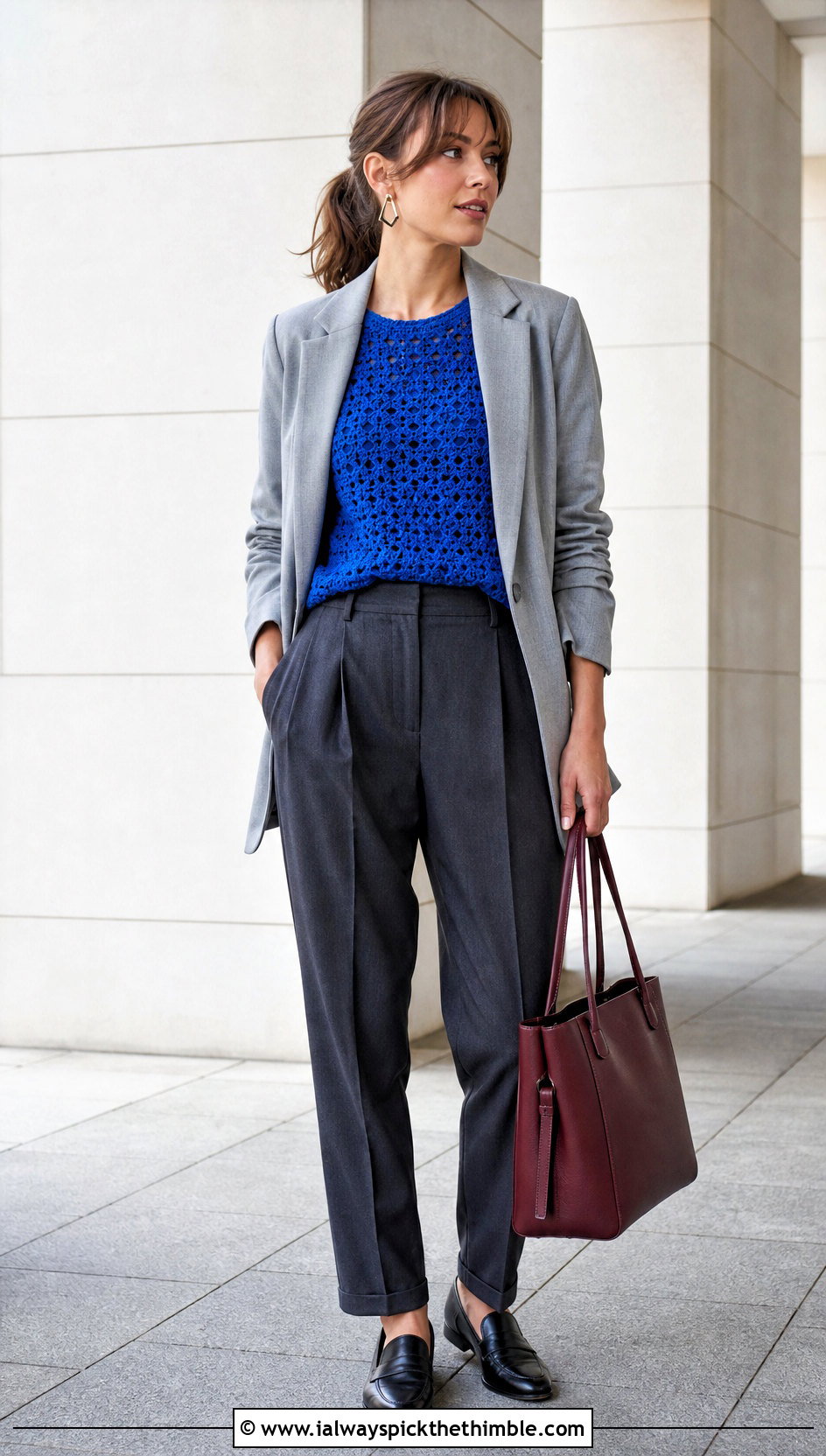 Agatha Crochet Top With Tailored Trousers And Blazer - 15 Agatha Crochet Top outfit ideas