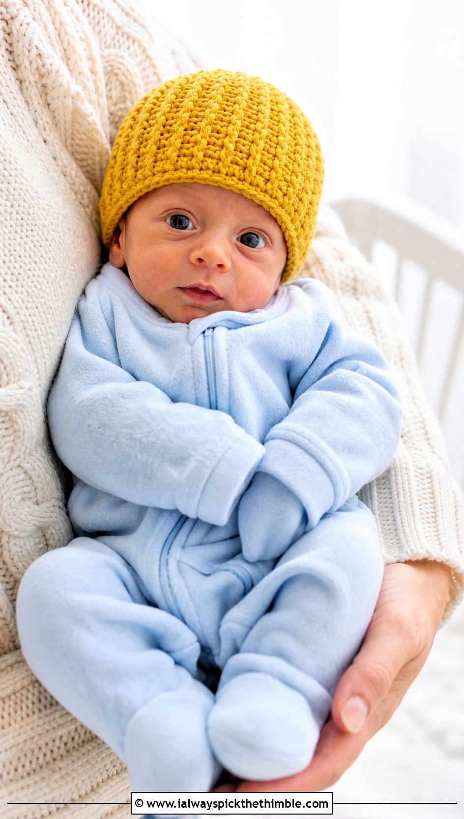 Alpine Stitch Crochet Preemie Hat With Fleece Look Sleeper - 20 crochet premie hats outfit ideas