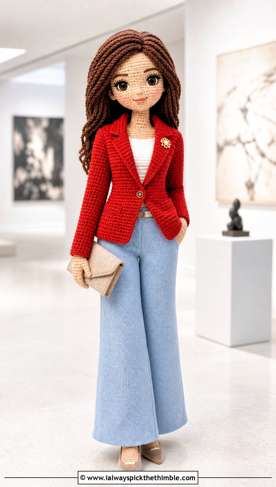 Amigurumi Blazer With Wide Leg Trousers - 25 amigurumi clothes and outfit ideas