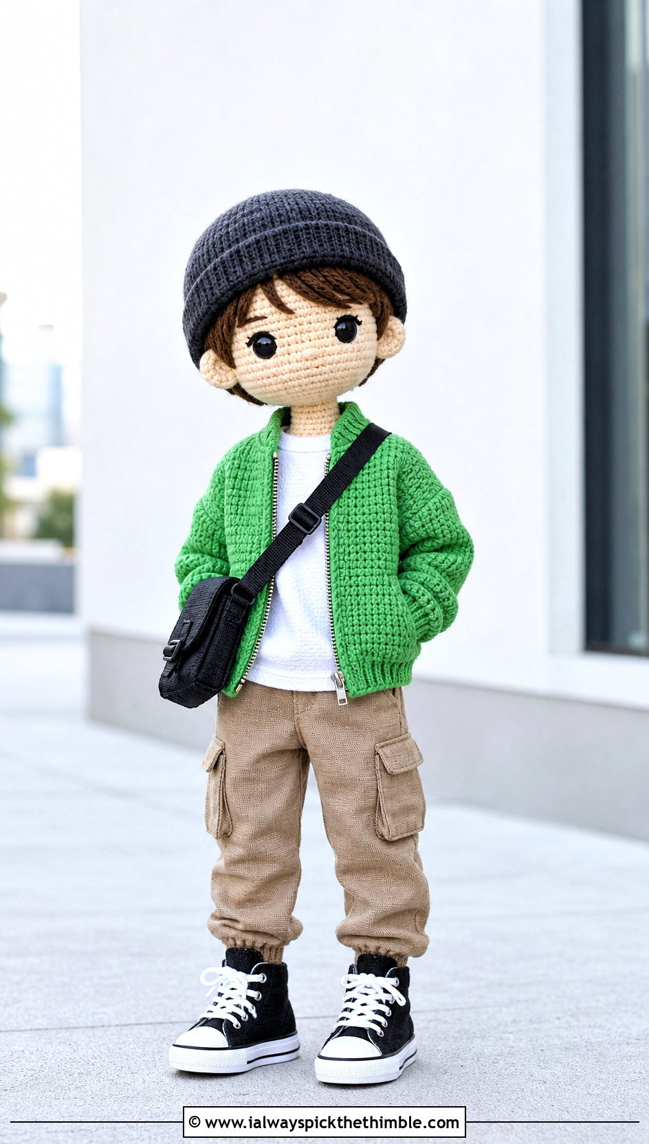 Amigurumi Bomber Jacket With Cargo Pants - 25 amigurumi clothes and outfit ideas