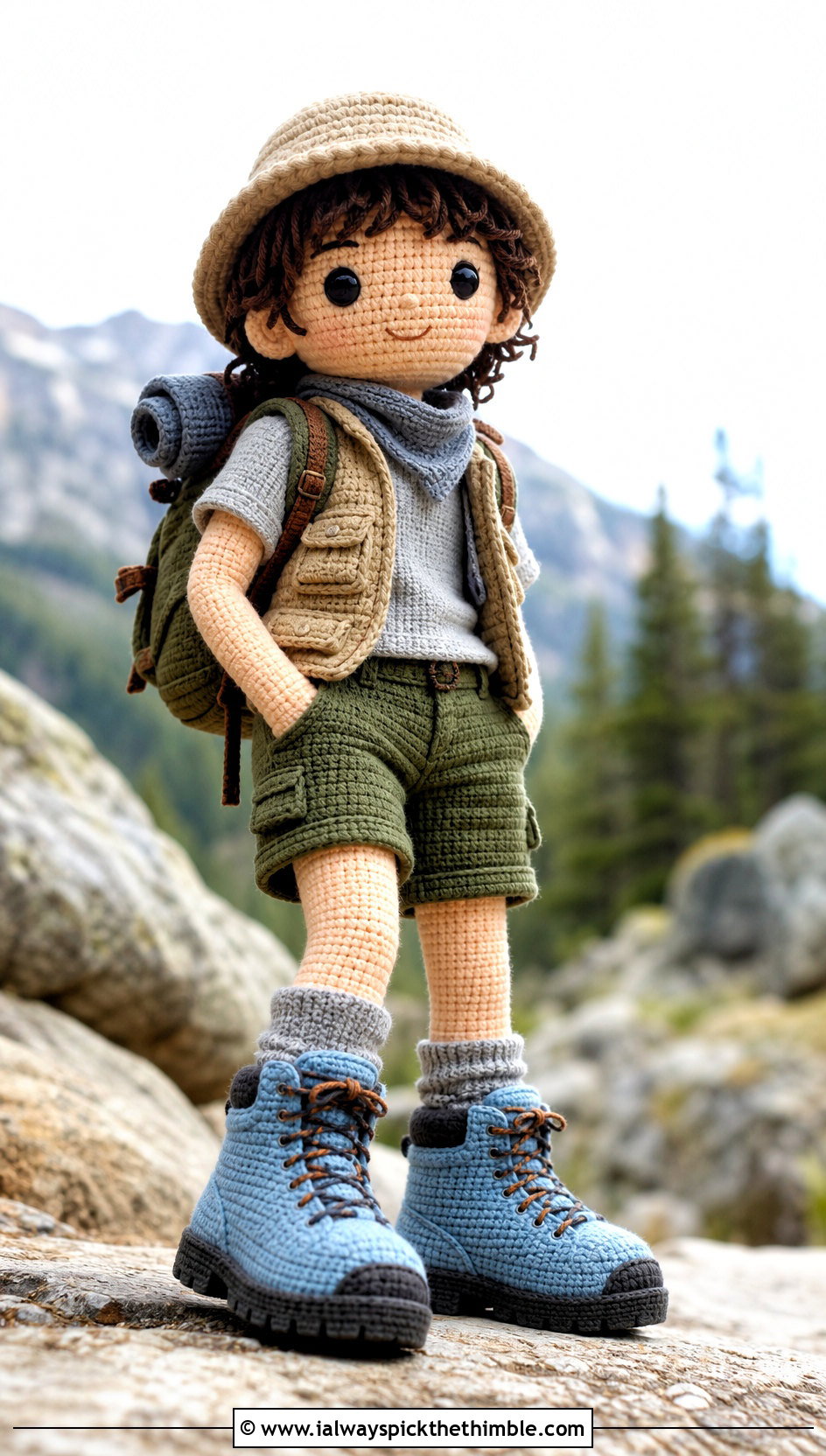 Amigurumi Doll Hiking Boots With Utility Shorts - 20 amigurumi doll shoes outfit ideas