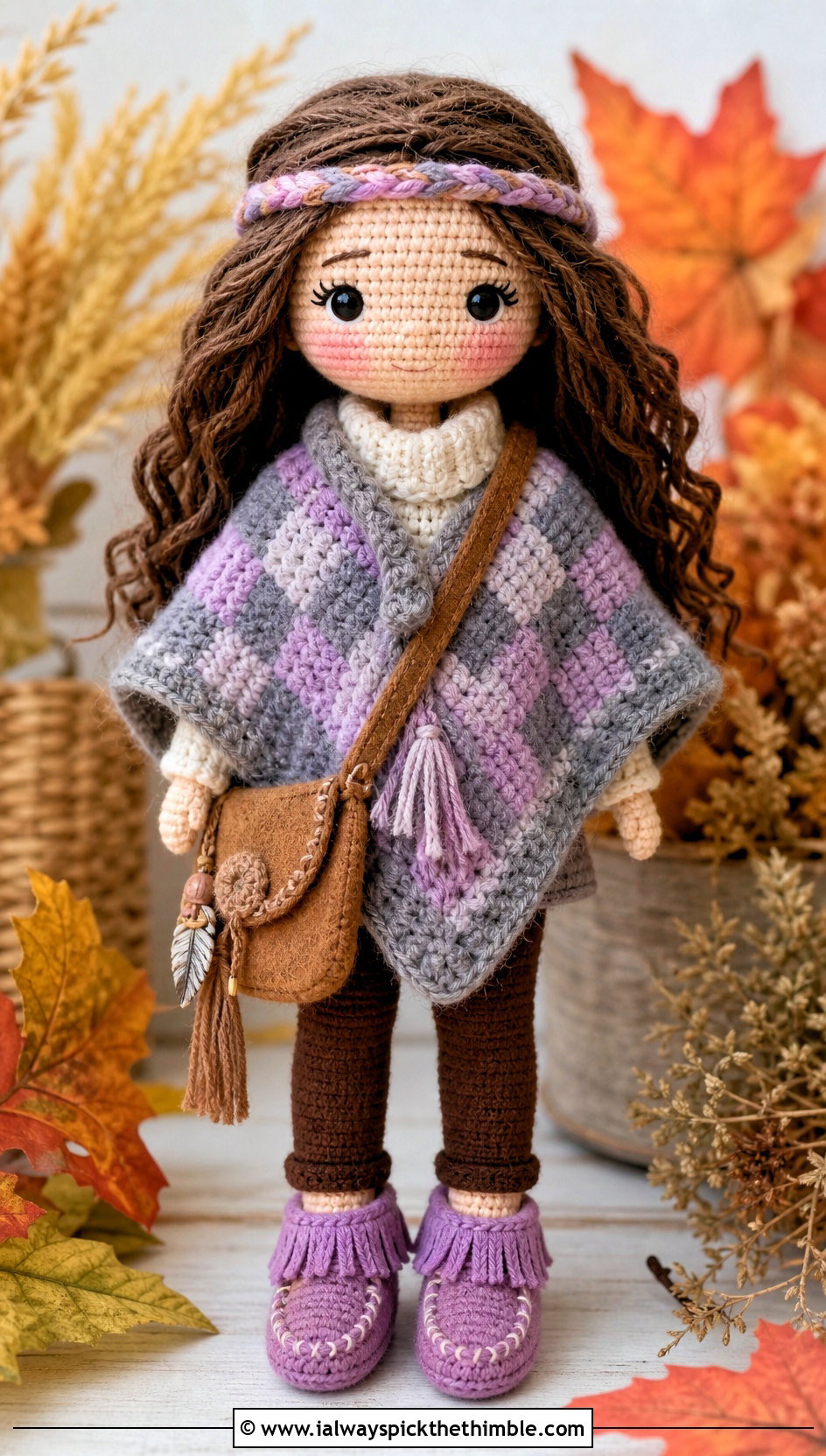 Amigurumi Doll Moccasins With Knit Poncho - 20 amigurumi doll shoes outfit ideas
