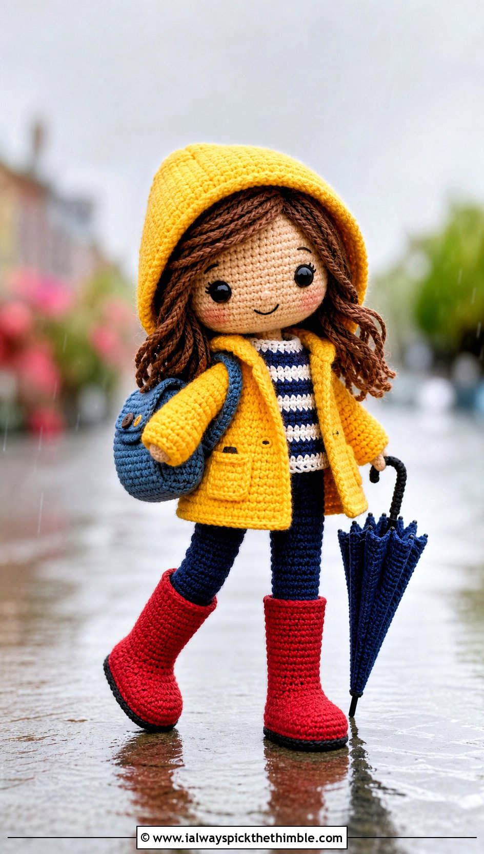 Amigurumi Doll Rain Boots With Hooded Jacket - 20 amigurumi doll shoes outfit ideas