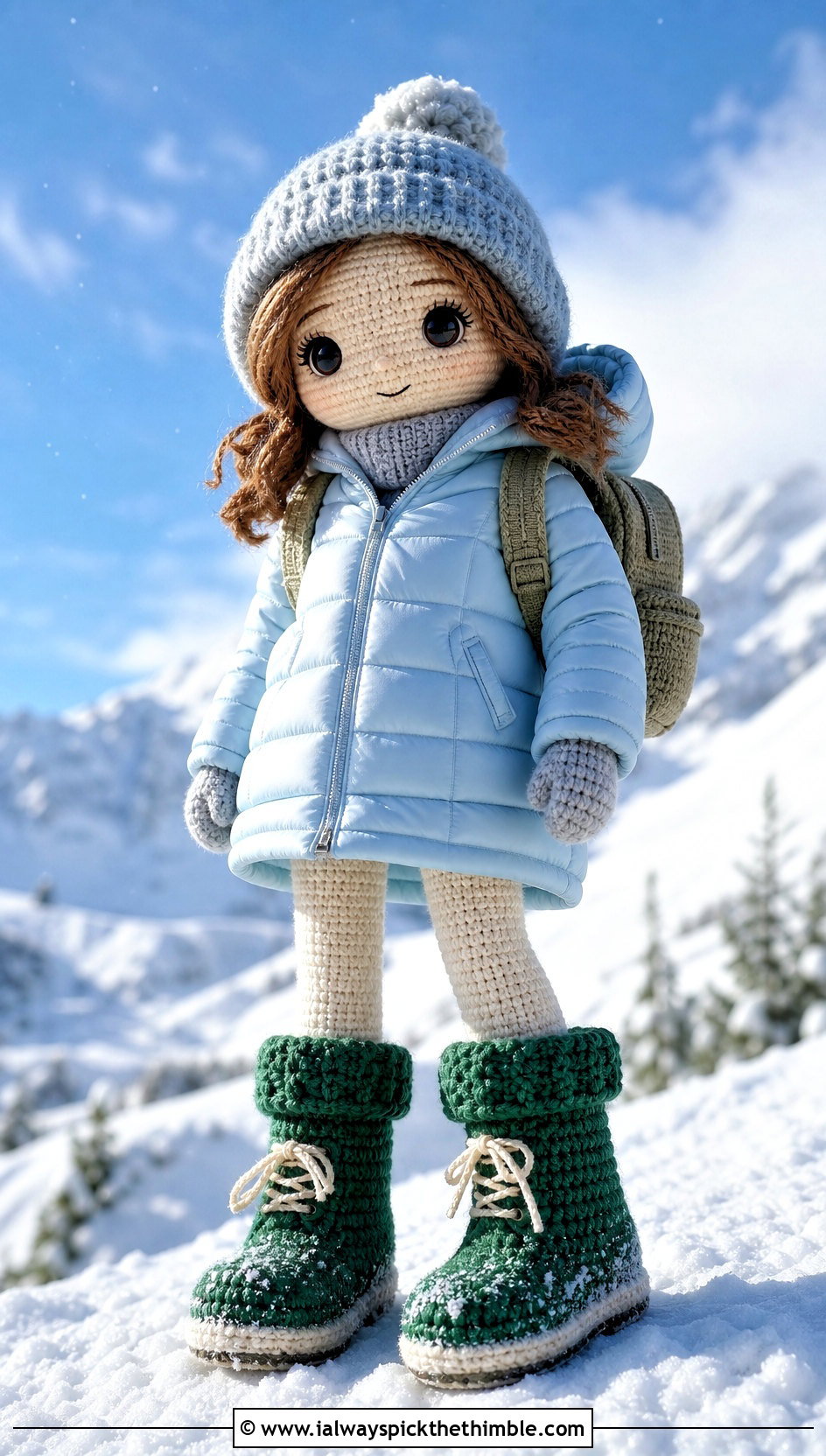 Amigurumi Doll Snow Boots With Puffer Coat - 20 amigurumi doll shoes outfit ideas