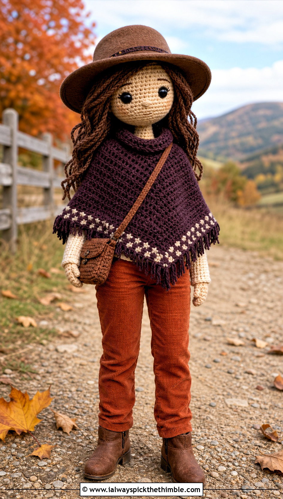 Amigurumi Poncho With Corduroy Pants - 25 amigurumi clothes and outfit ideas