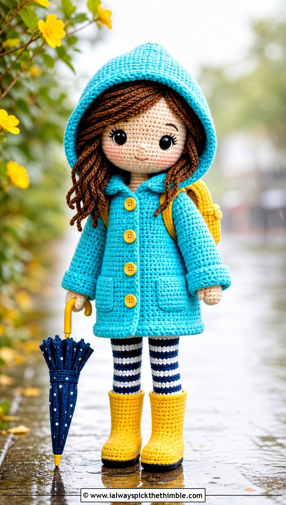 Amigurumi Raincoat With Striped Leggings - 25 amigurumi clothes and outfit ideas