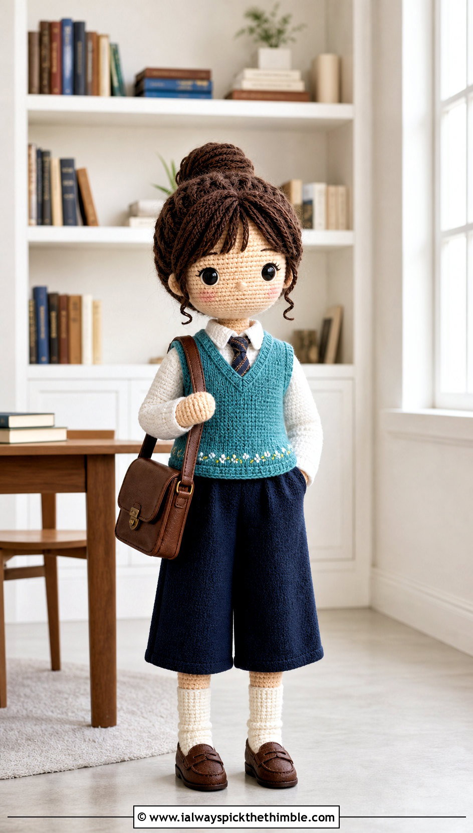 Amigurumi Sweater Vest With Button Down Shirt - 25 amigurumi clothes and outfit ideas