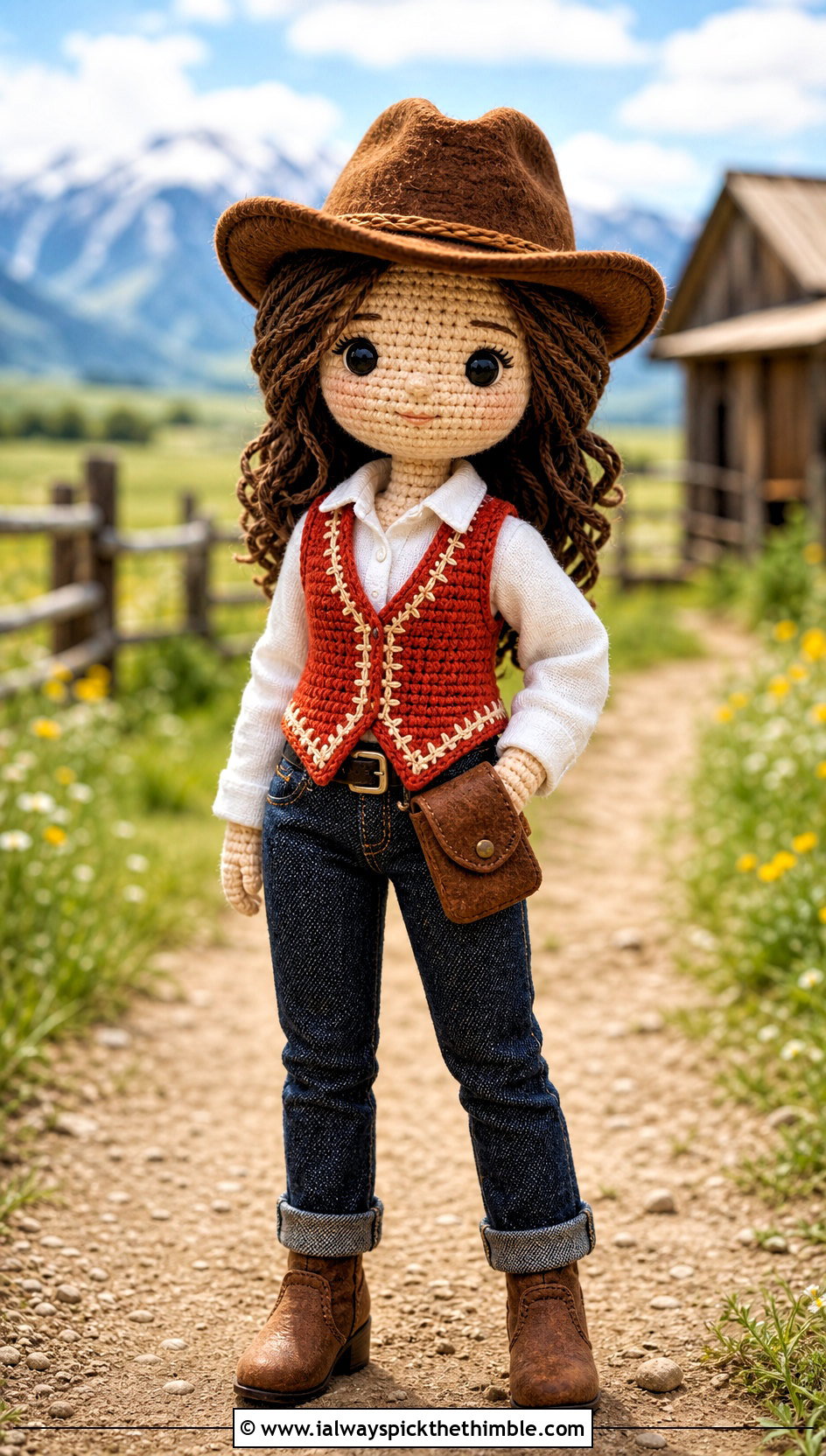 Amigurumi Western Vest With Denim Jeans - 25 amigurumi clothes and outfit ideas