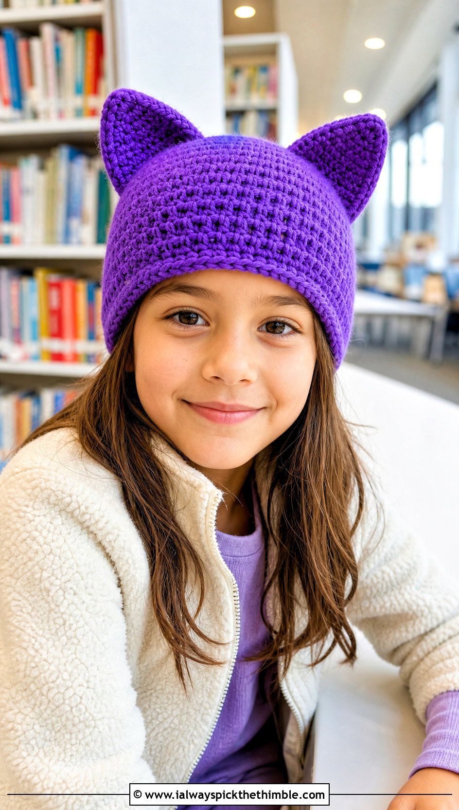 Animal Ear Crochet Childs Hat With Fleece Jacket - 20 crochet childs hat outfit ideas