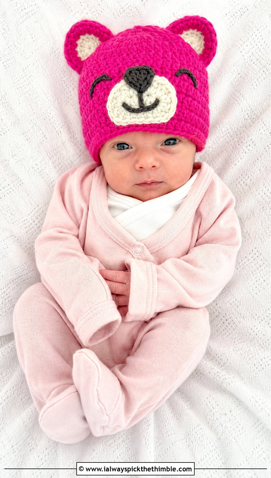 Animal Face Preemie Crochet Hat With Monochrome Sleeper - 20 premie crochet hat outfit ideas