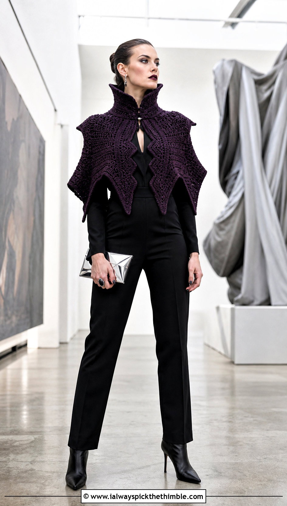 Anime Villain Crochet Capelet With Tailored Jumpsuit - 20 anime inspired crochet clothes and outfit ideas