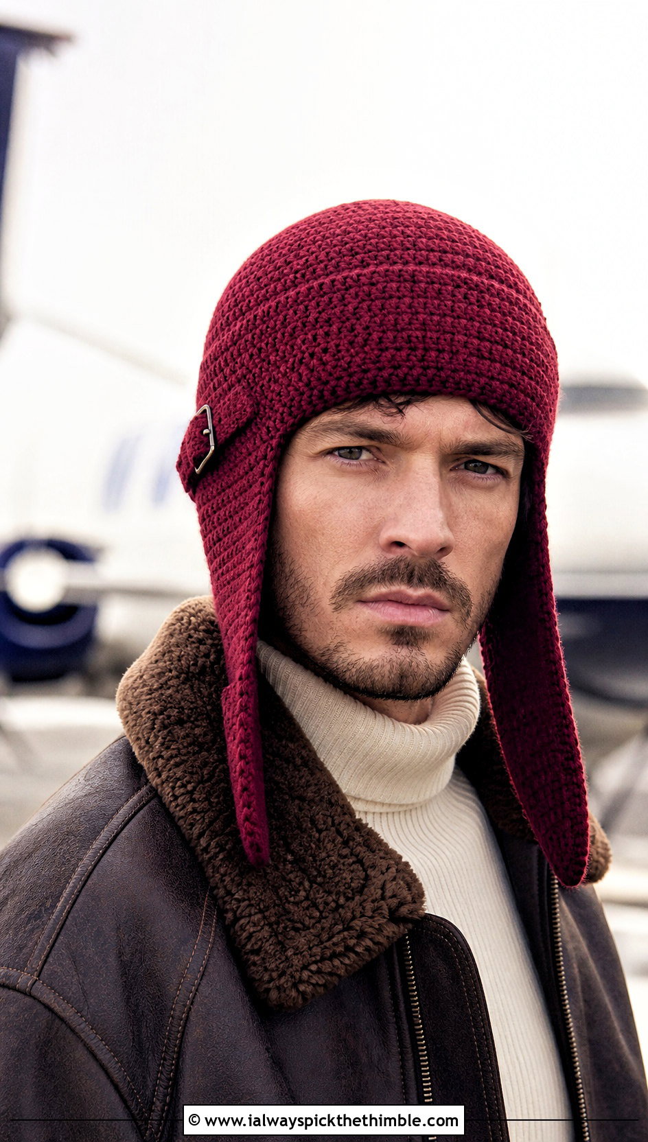 Aviator Crochet Earflap Hat With Flight Jacket - 20 Mens Crochet Earflap Hat outfit ideas