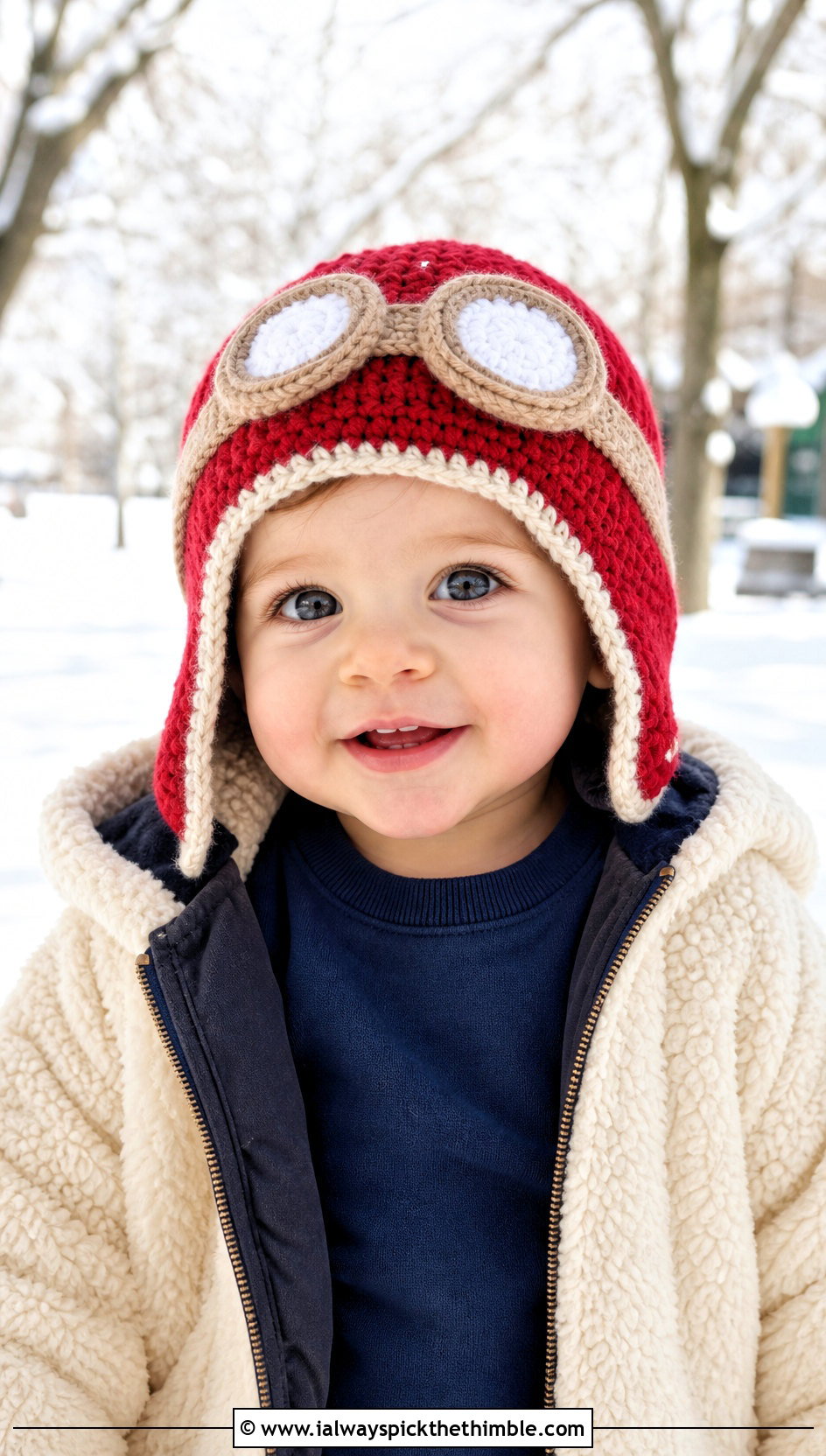 Aviator Crochet Hat With Sherpa Jacket - 15 12 Month Crochet Hat outfit ideas