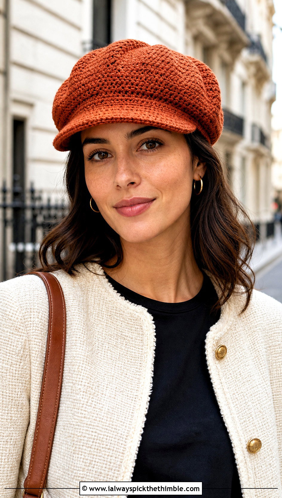 Baker Boy Crochet Newsboy Hat With Tweed Jacket And Jeans - 25 crochet newsboy hat outfit ideas