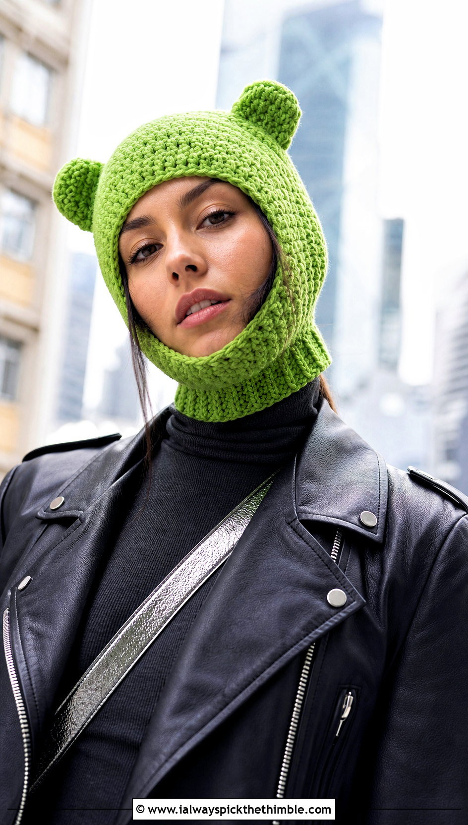 Balaclava Style Finn Hat With Moto Jacket And Cargo Maxi Skirt - 20 crochet adventure time finn hat outfit ideas