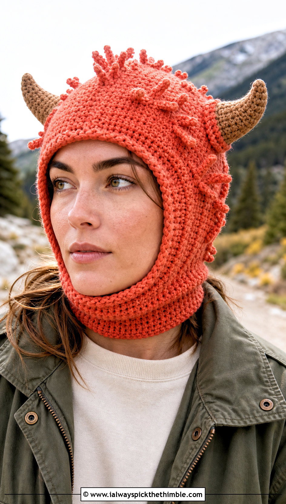 Balaclava Viking Hat With Utility Jacket - 25 crochet viking hat outfit ideas