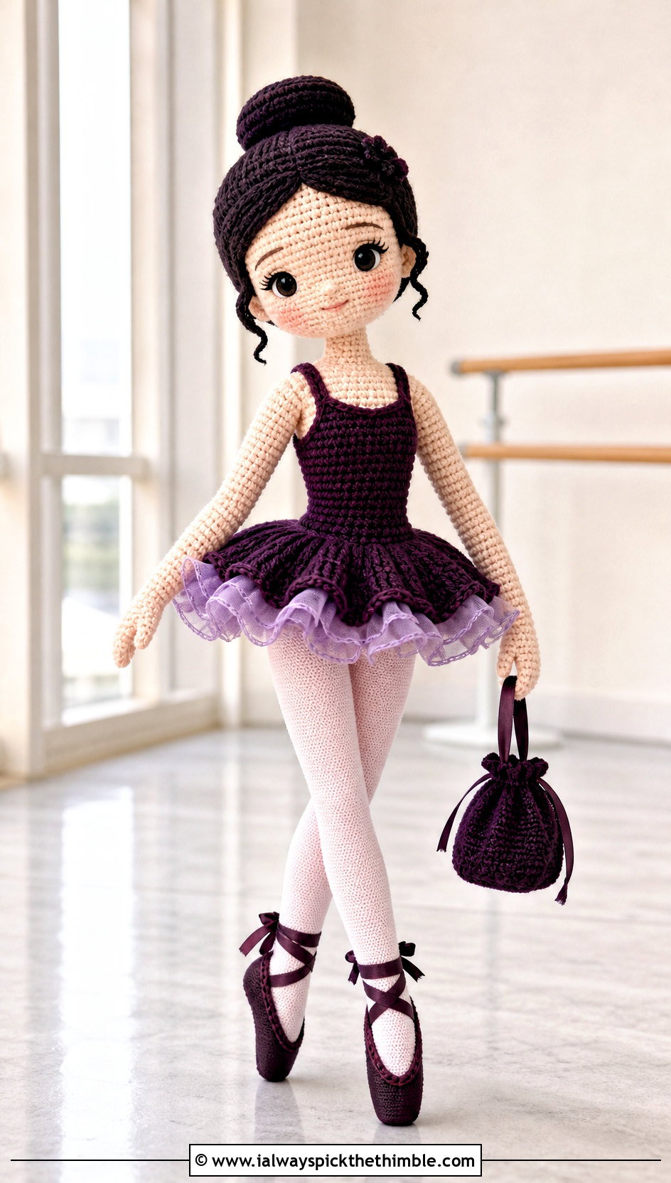 Ballerina Crochet Doll Dress With Satin Slippers - 20 amigurumi crochet doll dress outfit ideas