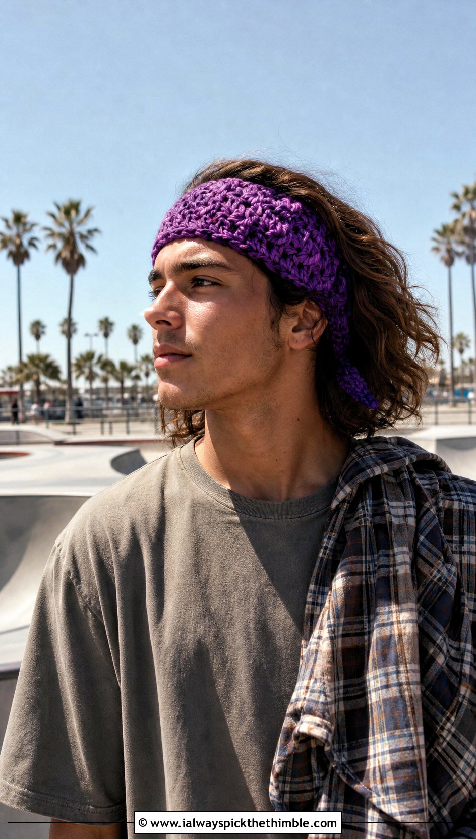 Bandana Crochet Headband With Skate Outfit - 20 men's crochet headband outfit ideas