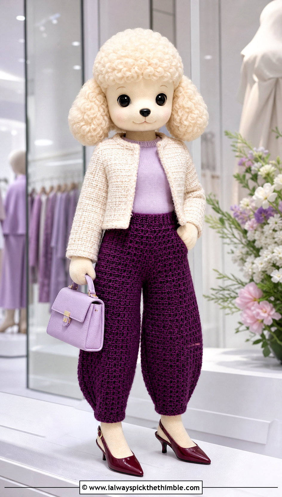 Barrel Leg Crochet Sonny Angel Pants With Tweed Jacket - 20 Crochet Sonny Angel Pants outfit ideas