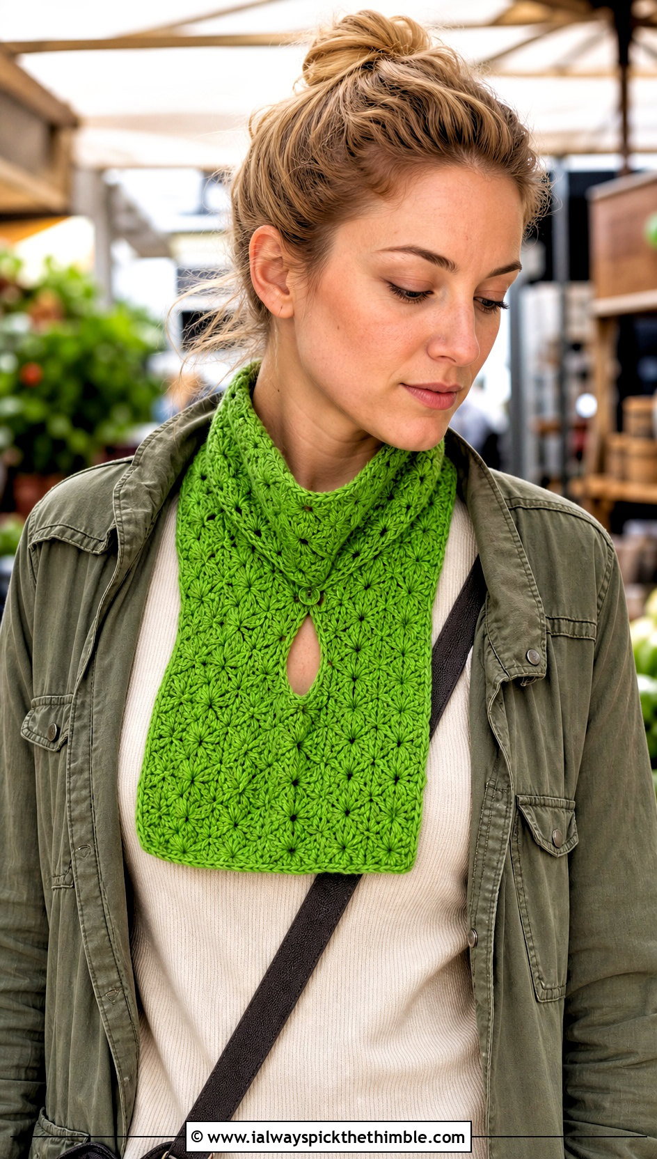 Bavarian Stitch Cari Keyhole Crochet Scarf With Utility Jacket - 15 Cari Keyhole Crochet Scarf outfit ideas