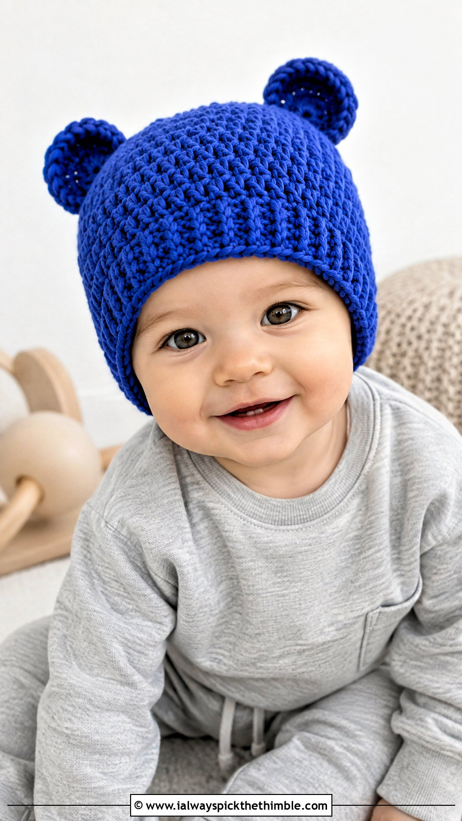 Bear Ear Crochet Hat With Sweatshirt Set - 15 12 month old crochet hat outfit ideas