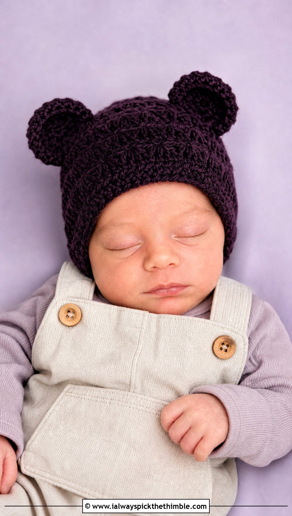 Bear Ear Preemie Crochet Hat With Cotton Playsuit - 20 premie crochet hat outfit ideas