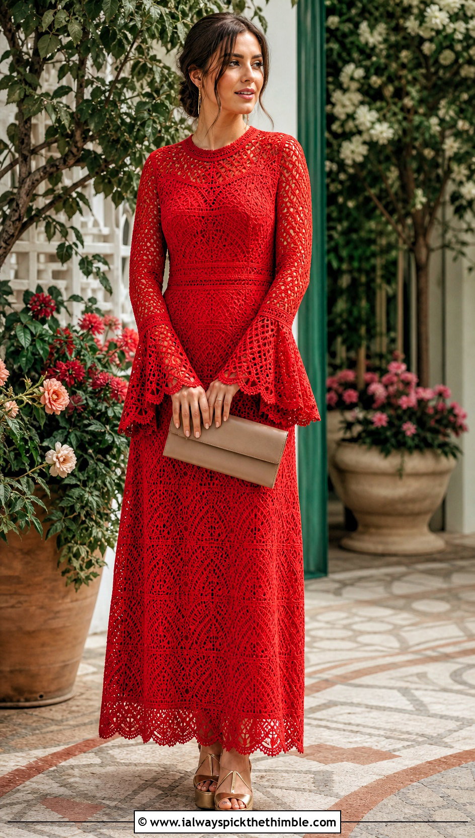 Bell Sleeve Crochet Bridesmaid Dress - 20 Crochet Bridesmaid Dress outfit ideas