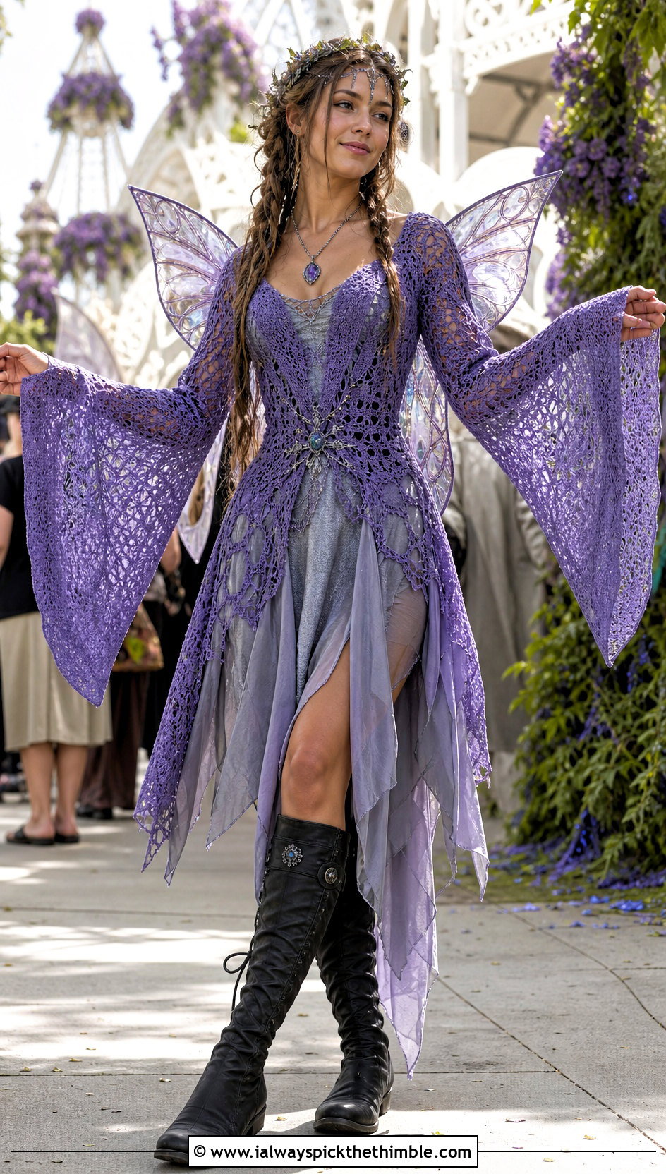 Bell Sleeve Crochet Fairy Costume - 25 crochet fairy costume outfit ideas