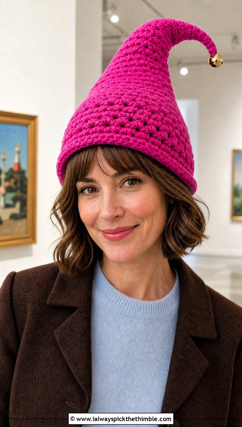 Bell Tip Crochet Cindy Lou Who Hat With Pleated Trousers - 20 Crochet Cindy Lou Who Hat outfit ideas