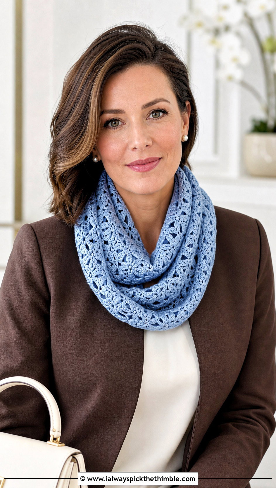 Bellflower Infinity Crochet Scarf With Skirt Suit - 15 bellflower infinity crochet scarf outfit ideas