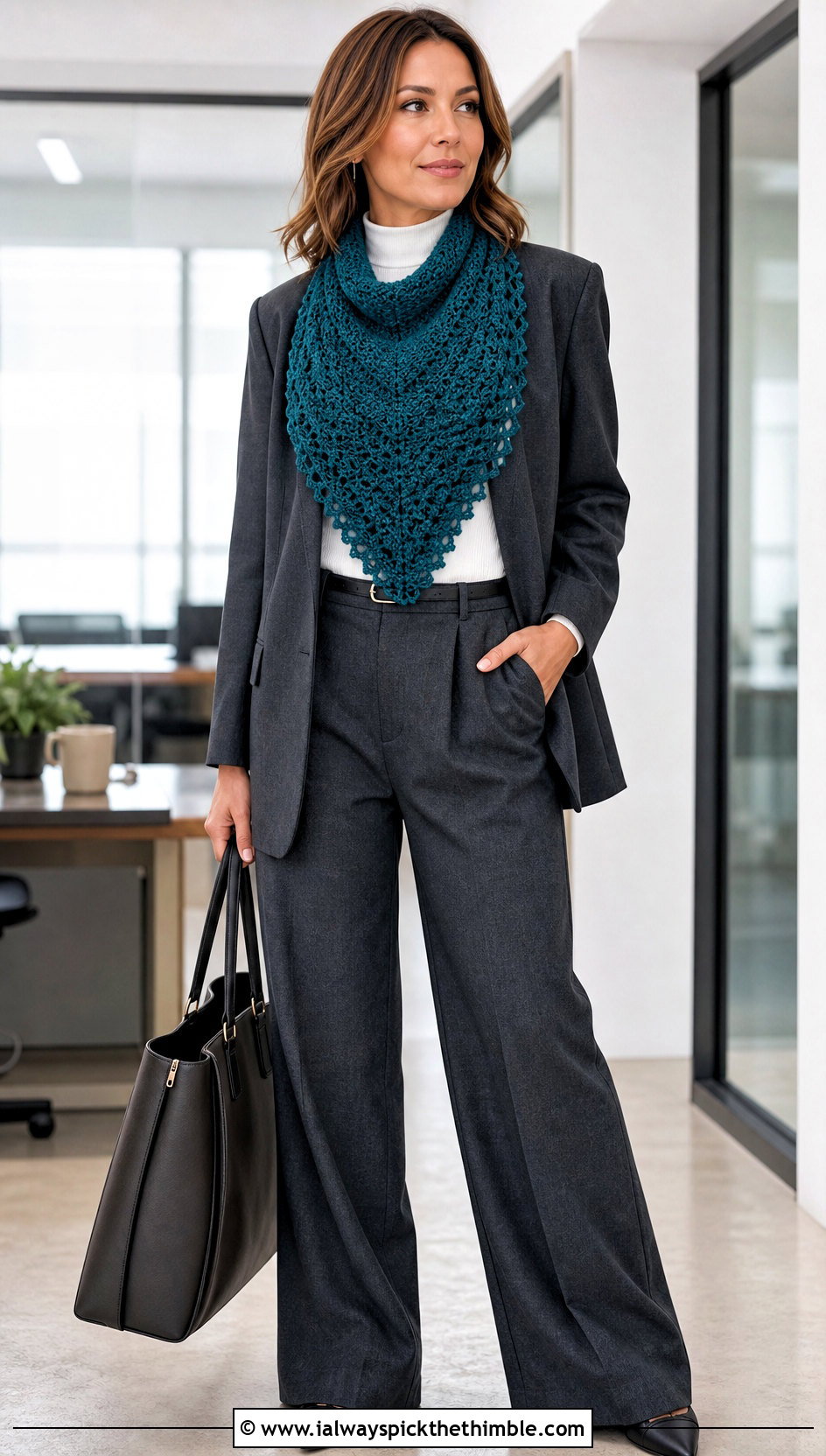 Bib Front Huntress Crochet Cowl With Blazer And Trousers - 15 huntress crochet cowl outfit ideas