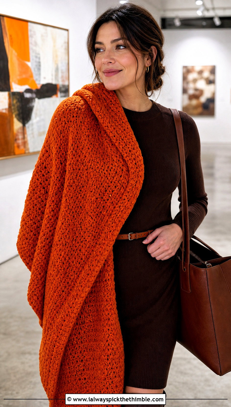 Blanket Hdc Crochet Scarf With Sweater Dress - 20 Hdc Crochet Scarf outfit ideas