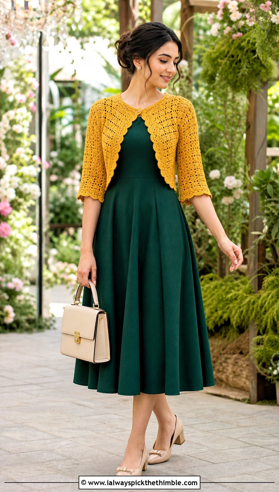 Bolero One Piece Crochet Cardigan With Fit And Flare Dress - 25 one piece crochet cardigan outfit ideas