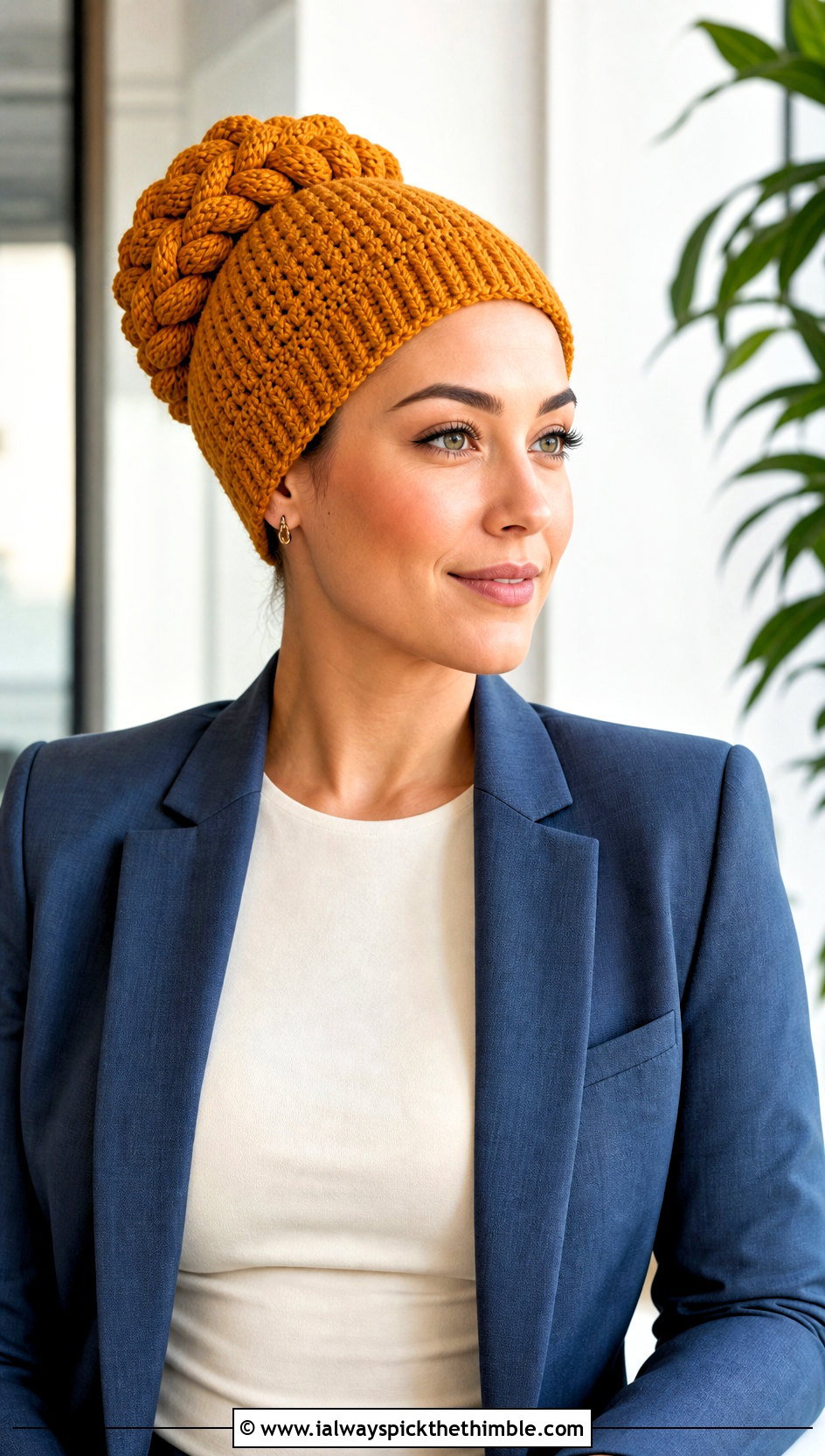 Braided Bun Cabbage Patch Crochet Hat With Wide Leg Suit - 20 Cabbage Patch Crochet Hat outfit ideas