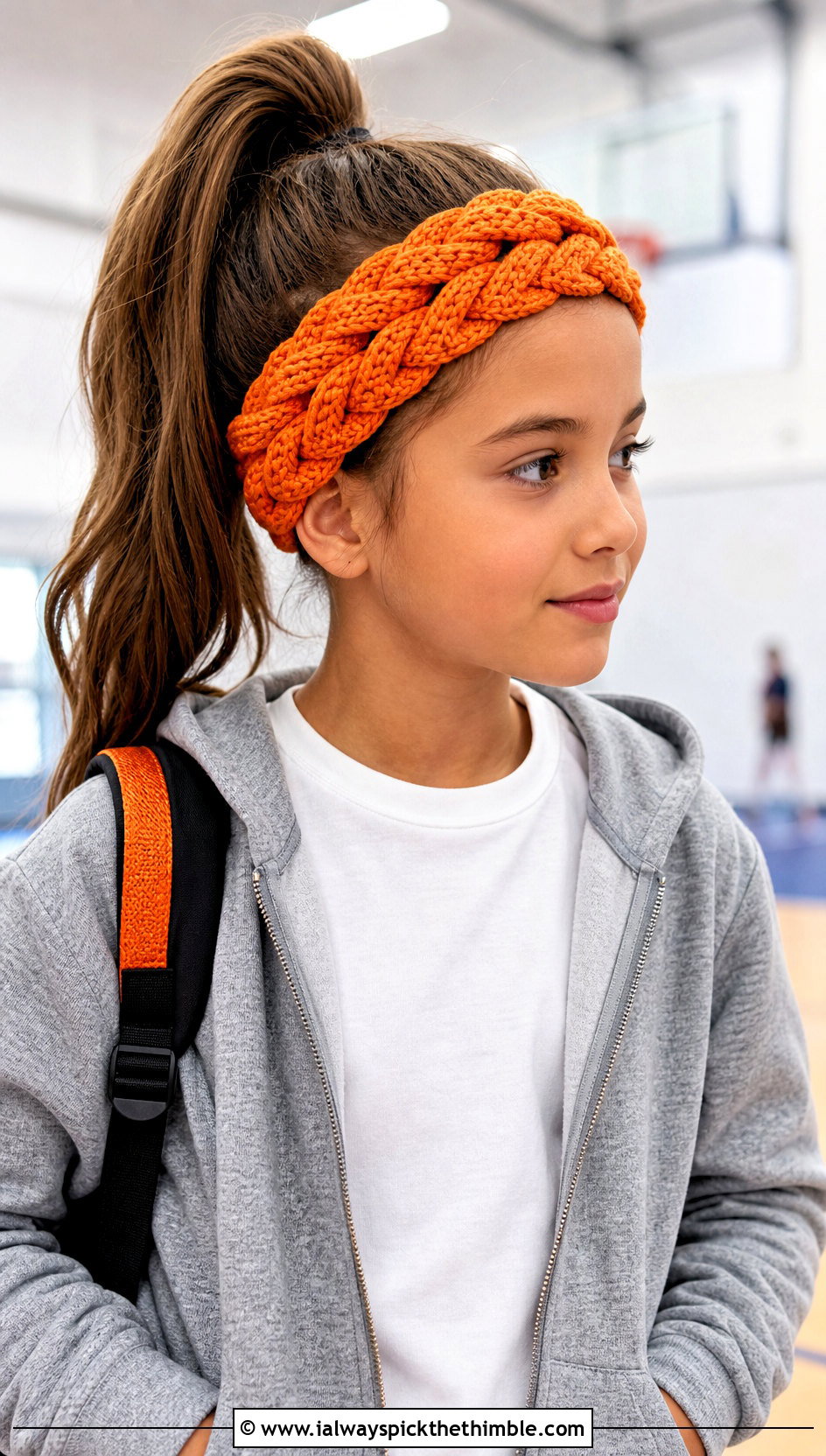 Braided Crochet Headband With Jogger Set - 15 Childrens Crochet Headband outfit ideas