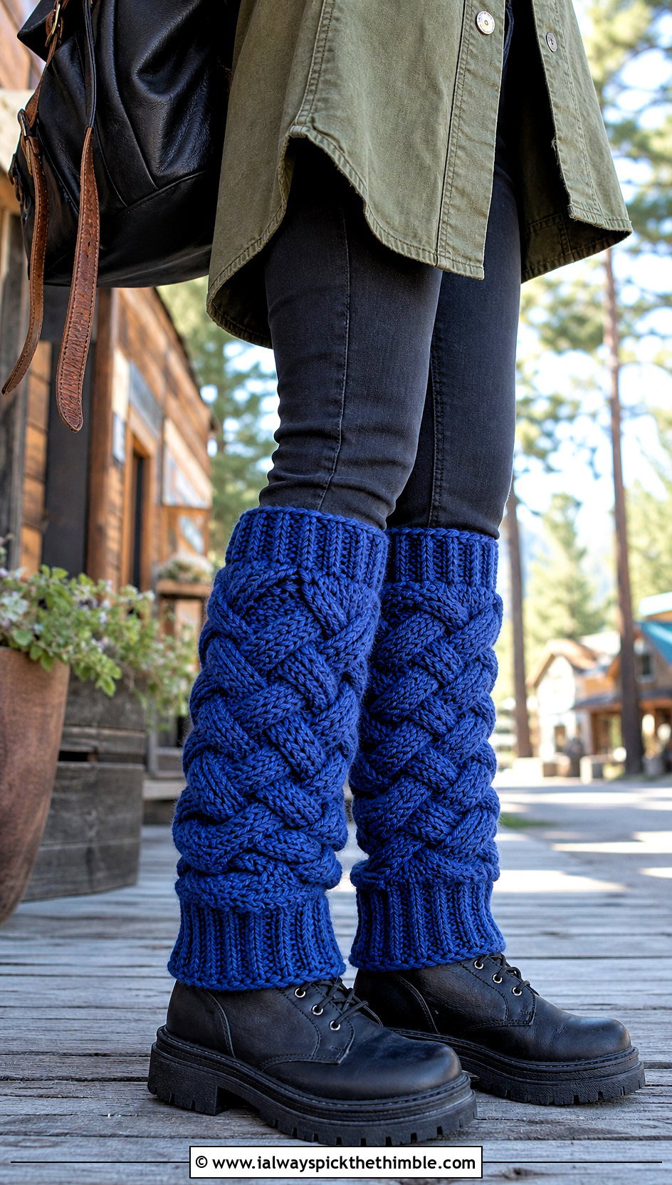 Braided Crocheted Leg Warmers With A Shacket And Jeans - 25 Crocheted Leg Warmers outfit ideas