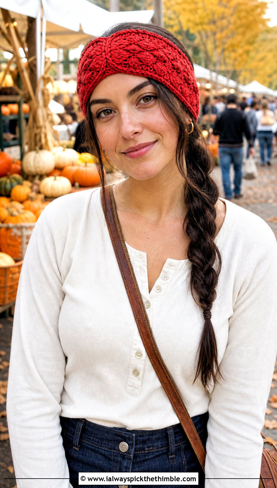 Braided Scale Crochet Mermaid Headband With Denim Skirt - 20 Crochet Mermaid Headband outfit ideas