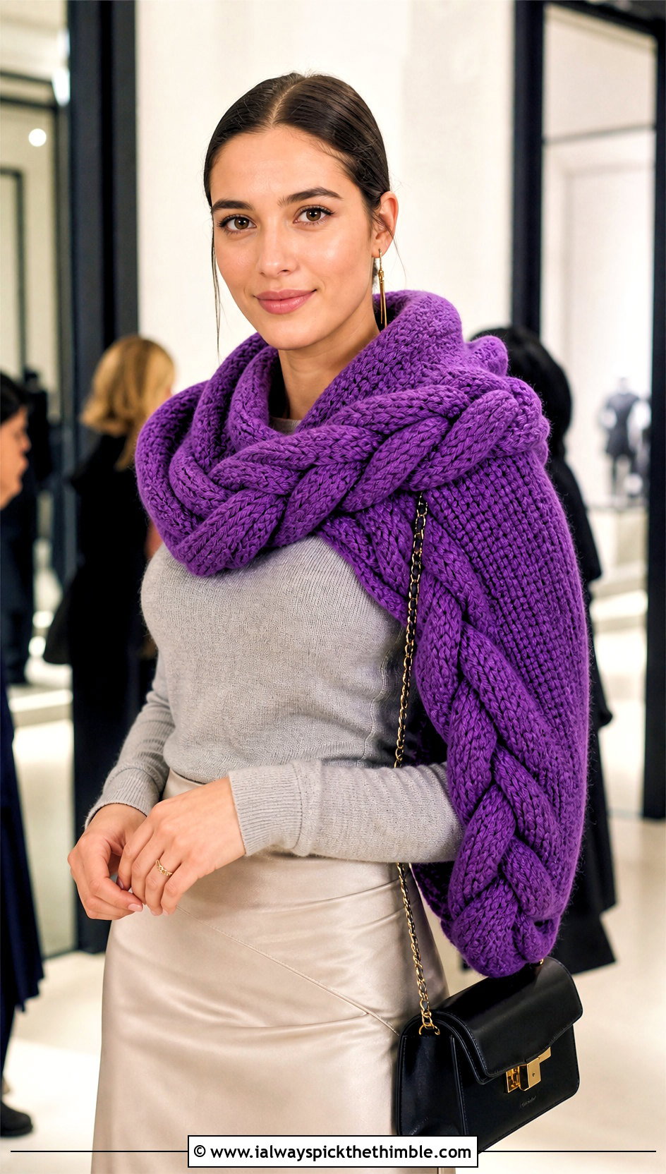 Braided Shoulder Wrap Katniss Crochet Cowl With Satin Skirt - 15 katniss crochet hat outfit ideas